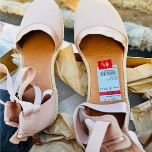 Elegant Blush Espadrille Flats